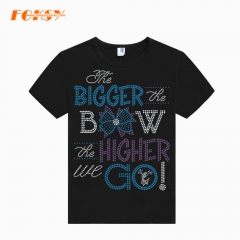 Bigger Bow Hot Fix Rhinestone Transfer Applique