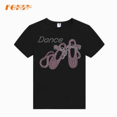 Dance Shoe Iron on Rhinestone Transfer