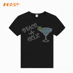 Beach a Holic Cup Hot Fix Rhinestone Motif
